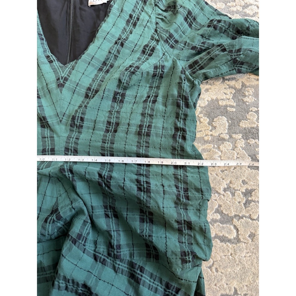 Tanya Taylor -‎ Emmaline Plaid Dress Green Size 18 - Picture 11 of 11